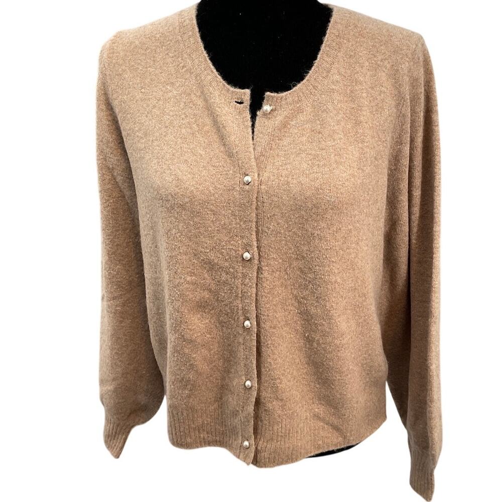 J. Crew Classic Crewneck Cardigan Extra Soft Sweater Tqn Medium